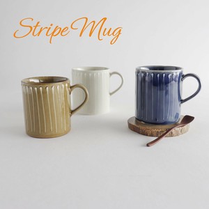 Mino ware Mug Stripe Pottery Limited Made in Japan