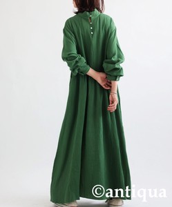 Antiqua Casual Dress Long Sleeves Long One-piece Dress Ladies'