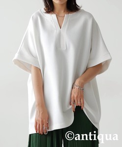 Antiqua T-shirt Plain Color Tops Ladies'