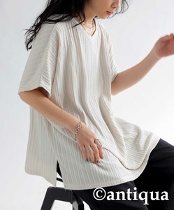 Antiqua T-shirt Stripe Tops Ladies' Cut-and-sew
