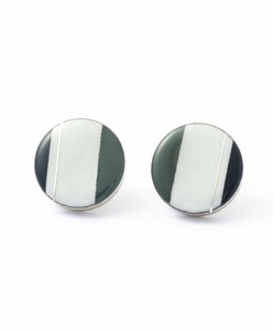 Mino ware Pierced Earringss Stripe Made in Japan