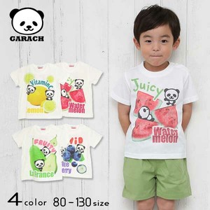 Kids' Short Sleeve T-shirt Fruits Panda