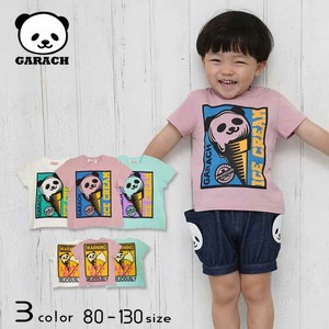 Kids' Short Sleeve T-shirt Ice Cream Panda