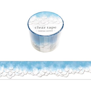 Washi Tape Canvas Waves Blue Clear Tape 30mm Width