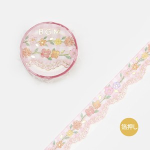 Washi Tape Lace Foil Stamping Pink Check LIFE 15mm x 5m