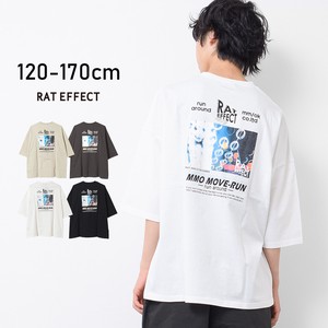 【2023夏】RAT MOVE-RUNスーパービッグTシャツ カットソー 半袖 ゆったり 夏 涼しい 子供服 男の子