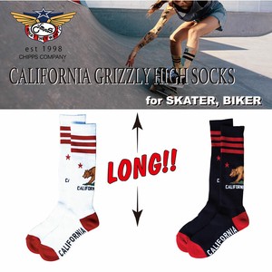 【アメリカンスケーターが愛した】【伝説のハイソックス 】California Grizzly High Socks ソックス