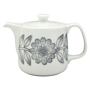 Hasami ware Teapot Gray Flower Daisy Casual Tea Pot Made in Japan