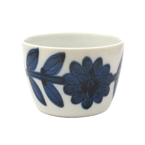 Hasami ware Side Dish Bowl Flower Blue Daisy Made in Japan