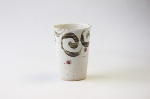 つむぎ(赤)フリーカップ　信楽焼 日本製 made in Japan