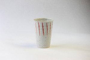 更紗(赤)フリーカップ　信楽焼 日本製 made in Japan