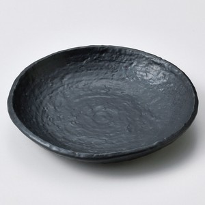 なごみ黒5.0皿　　【日本製　陶器】