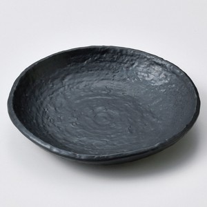 なごみ黒3.5皿　　【日本製　陶器】