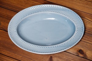 Hasami ware Plate Gray Rosemary