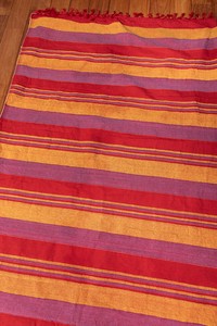 Multi-use Cover Red Stripe Orange 260cm x 215cm