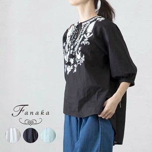 【Fanaka2023SS SALE】ハンド風ボタニカル刺繍ブラウス