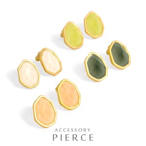 Pierced Earrings Gold Post Gold Spring/Summer Pastel M