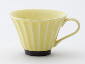 かすみ 黄 コーヒーカップ 約160cc 美濃焼 約130g 日本製 光洋陶器