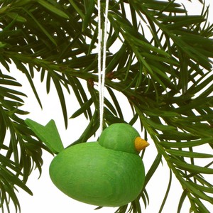 【4/30まで】ラッセントレー 木製オーナメント　小鳥 ライムグリーン【クリスマス/木製/スウェーデン製】
