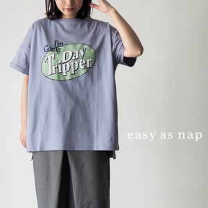 Day Tripperロゴプリントスリット入り半袖BIGTシャツ【easy as nap】【2023新作】