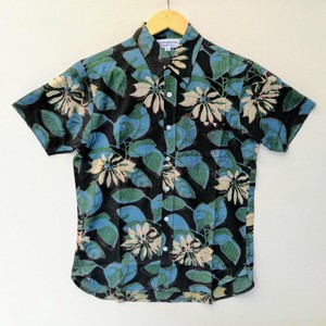 [SHIRT]草木染ブロックプリント・ユニセックスシャツ・半袖・4