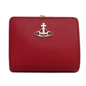 Trifold Wallet Red Waist Ladies'
