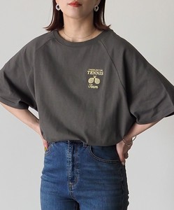 TENNIS TEAM 胸刺繍 ラグランTシャツ【easy as nap】【2023新作】