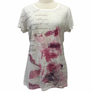 T-shirt Pudding T-Shirt Rhinestone Cut-and-sew
