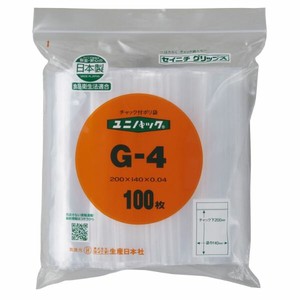 チャック付袋 生産日本社 チャック付ポリエチレン袋 ユニパックG-4(N)