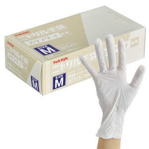 Rubber/Poly Disposable Gloves White Bird Standard M