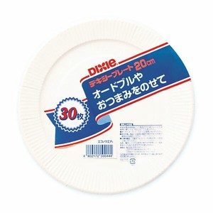 紙皿 日本デキシー エコノプレート 20cm 30枚入