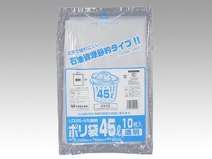 ゴミ袋 福助工業 ポリ袋(ゴミ袋) LD25-45 透明 10枚入