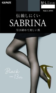 グンゼ　サブリナ　伝線しにくい　パンスト　ブラック　SABRINA/ストッキング　日本製