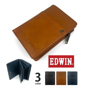【全3色】 EDWIN エドウイン リベットデザイン L字ファスナー小銭入れ 二つ折り 財布 ウォレット(0510633)