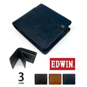 【全3色】 EDWIN エドウイン リベットデザイン 中ベラ付き 二つ折り 財布 ウォレット(0510634)