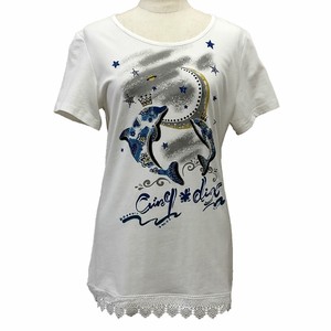 T-shirt Animals T-Shirt Printed Rhinestone Cut-and-sew