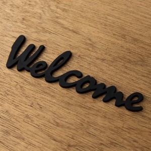 Welcome　サインレター　真鍮　ゴールド／ブラック　アンティーク　DIY