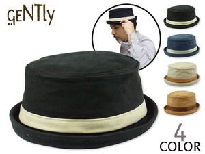 ★4カラー・3サイズ♪GENTLY　PREMIUM COTTON PORKPIE HAT　14312