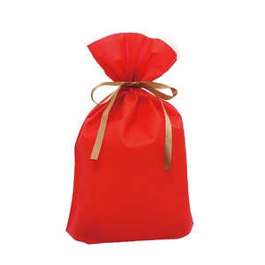 Drawstring Plastic Gift Bag Red