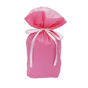 Drawstring Plastic Gift Bag Pink