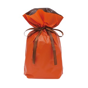 Drawstring Plastic Gift Bag Orange