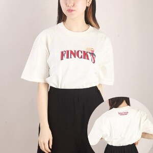 【特価提案】【FINCK'S】USコットン　ルーズサイズ 刺繍半袖Tシャツ