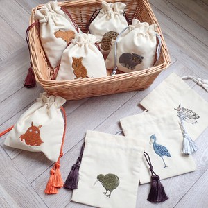 Pouch Animals Embroidered