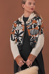 Cardigan Jacquard Hooded Cardigan Sweater Autumn/Winter 2023