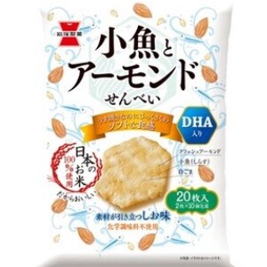 岩塚製菓 小魚とアーモンドせんべい 20枚 x12【米菓】