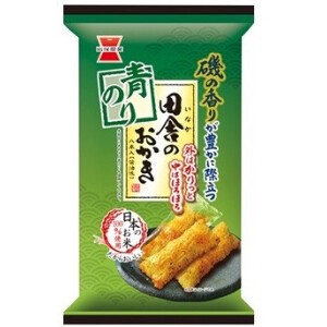 岩塚製菓 田舎のおかき 青のり味 8本 x12【米菓】