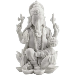 ガネーシャ（夢をかなえるゾウ）ヒンドゥー教 象の頭を持った成功神彫像高さ約18cm彫刻富貴神輸入品