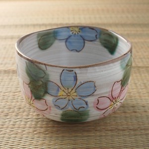桜吹雪　青　抹茶碗　美濃焼（日本製）