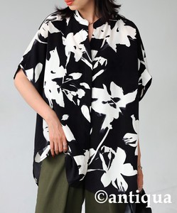 Antiqua Button Shirt/Blouse Floral Pattern Tops Ladies'