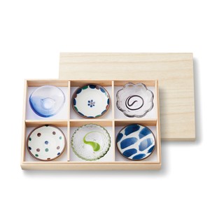 Small Plate Gift Set Mamesara with Wooden Box